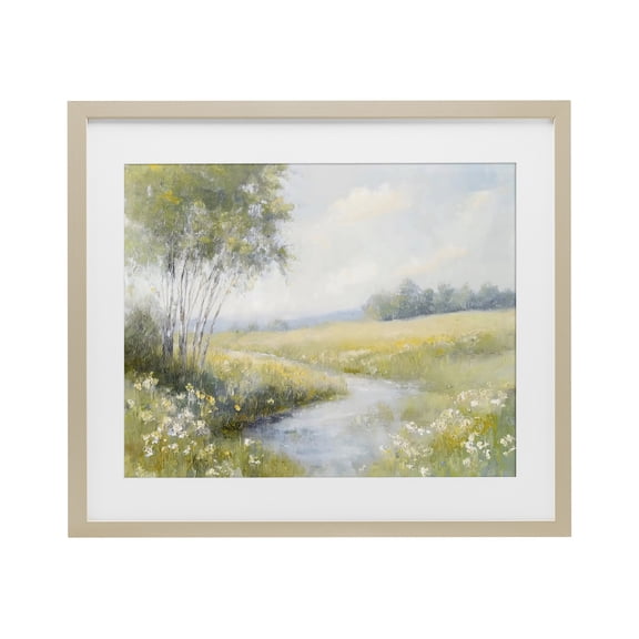Stupell Industries Tranquil River Stream Birch Framed Print Under Glass, design by Creative Studio, 17 x 21