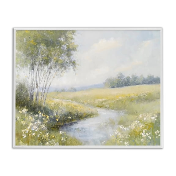 Stupell Industries Tranquil River Stream White Framed Giclee Art, design by Creative Studio, 11 x 14