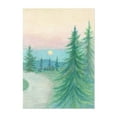 thumbnail image 1 of Tranquil Sunrise - Illustration Forest Nature Landscape Sunset Pastoral Woodland Scenic Unframed Wall Art Print 12 x 18 inches, 1 of 16