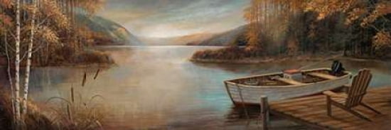 Tranquil Waters Canvas Art - Ruane Manning (12 x 36)