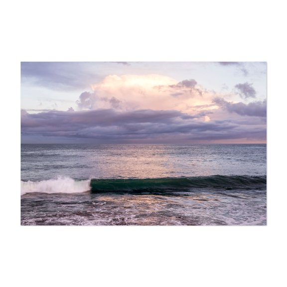 Tranquil Wave - San Diego California Photography Ocean Waves Seascape Sunset Coast Beach Calm Unframed Wall Art Print 20 x 28 inches