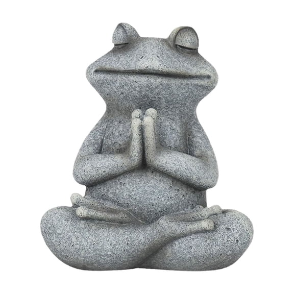Tranquil Yoga Frog Statue, Meditation Zen Garden Figurine, Indoor Outdoor Desk Decor, Stress-Relief Yoga Gift