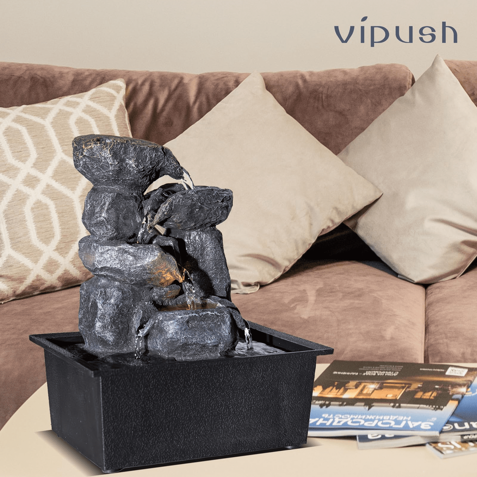 Tranquil Zen Desktop Fountain - Serene Water Meditation Decor for Home ...