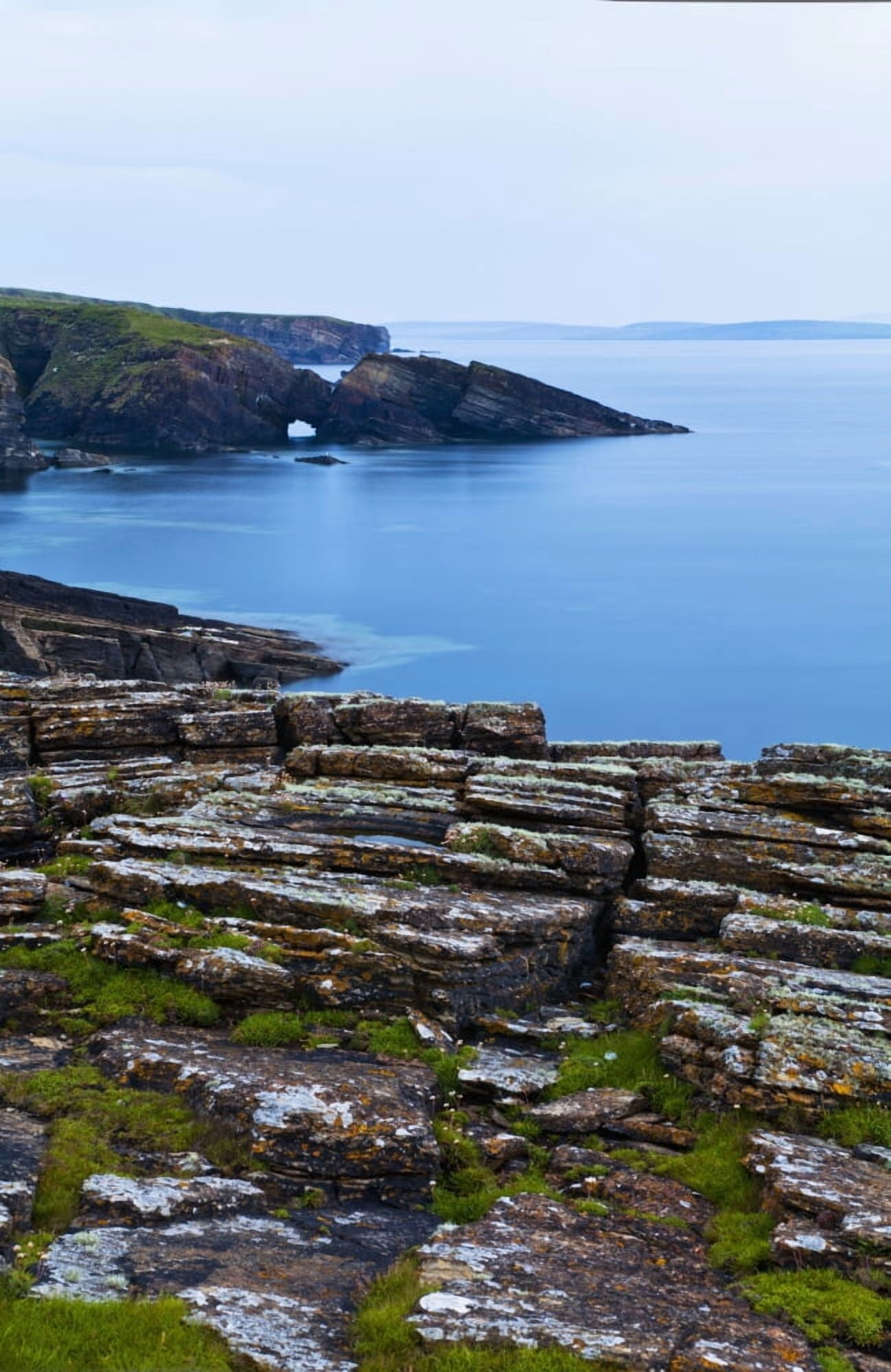 Tranquil water along the coastline of Orkney Islands Orkney Scotland Canvas Art - Kav Dadfar Design Pics (12 x 19)