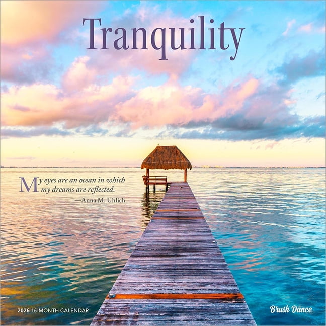 Tranquility 2026 12 X 24 Inch (Hanging) Monthly Square Wall Calendar Plastic-Free, (Paperback)