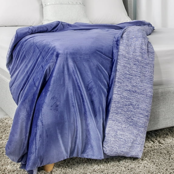 Tranquility 20lb Cooling Weighted Throw for Adults, Indigo Blue, All-Season Comfort