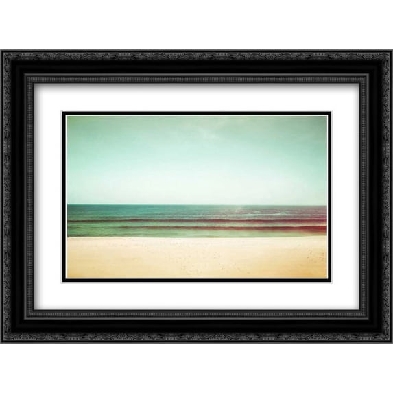 Tranquility 2x Matted 24x18 Black Ornate Framed Art Print by Cochrane, Carolyn