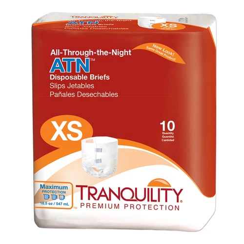 Tranquility ATN Incontinence Brief XS Overnight 2183 Maximum 10 Ct