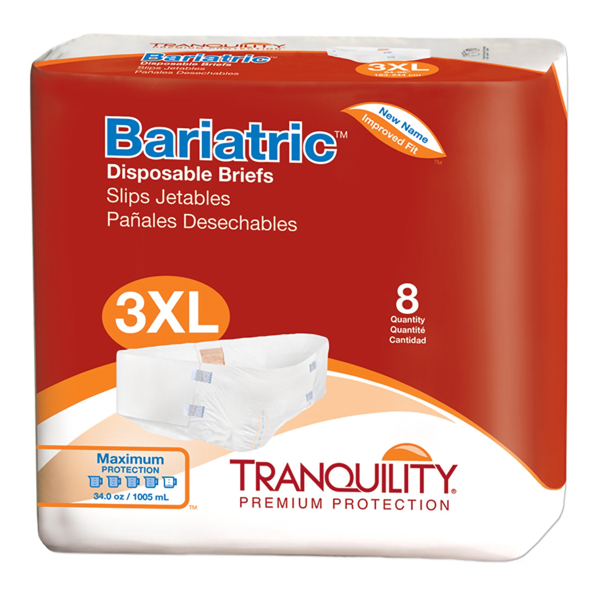 Tranquility Bariatric Adult Incontinence Brief 3X-Large Heavy