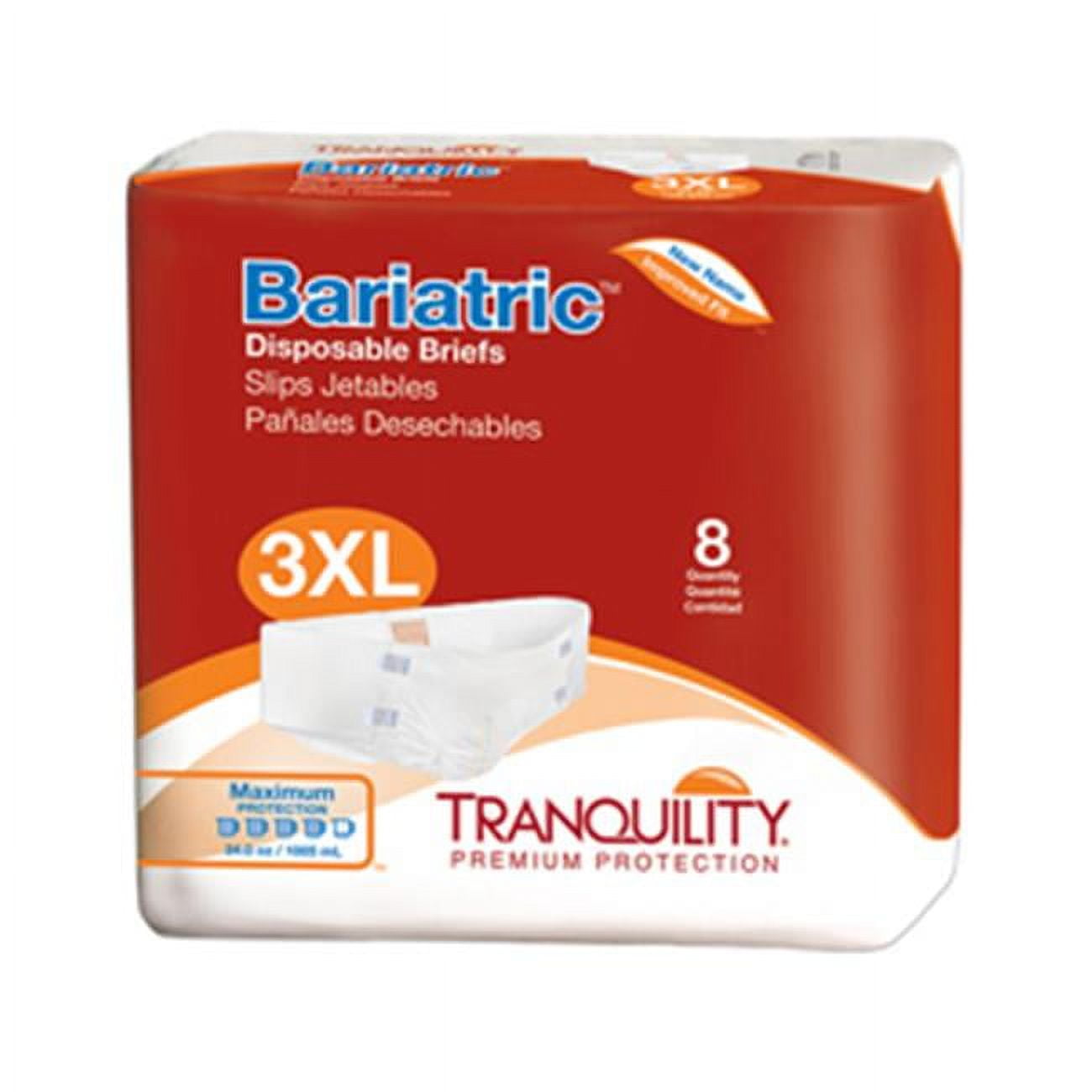Medline FitRight Bariatric Disposable Underwear 3XL 20Ct