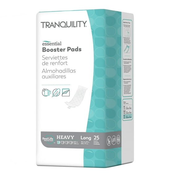 Tranquility Essential Unisex Booster Pad Flow-Through Pad 4-1/4 X 15 Inch 2762, 200 Ct