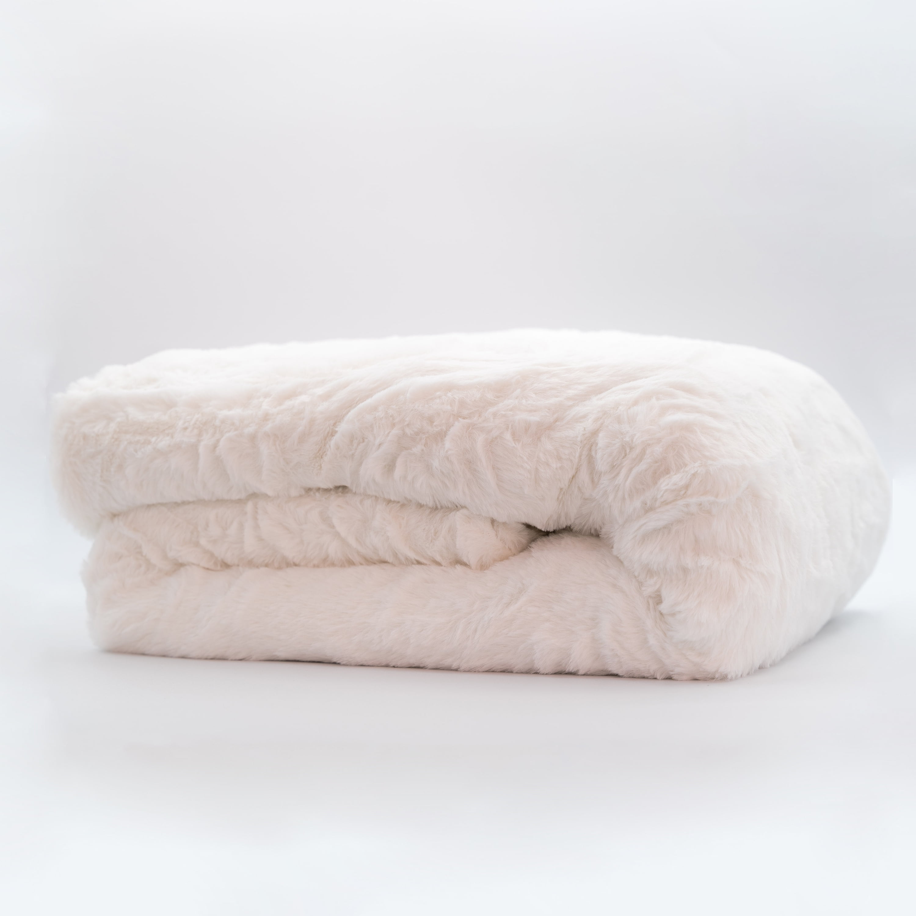 Tranquility Faux Fur 12lb Weighted Blanket with Washable Cover