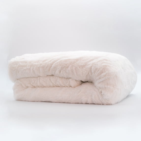Tranquility Faux Fur Weighted Throw, 50” x 60”