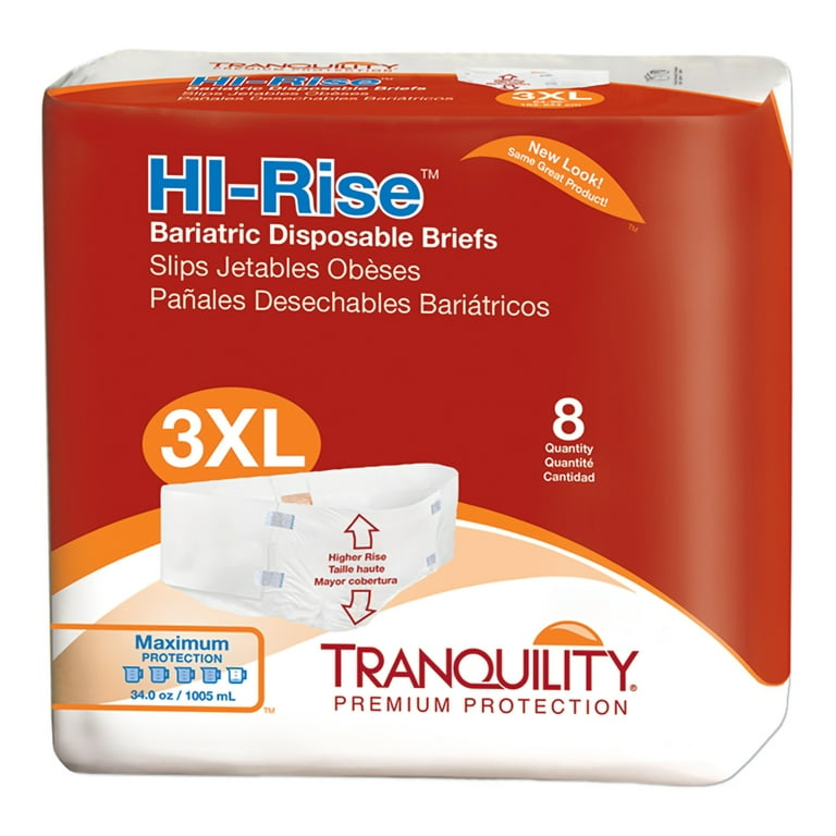 Tranquility HI-Rise Bariatric Adult Incontinence Brief 3X-Large