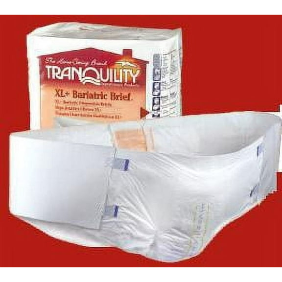 Tranquility Hi-Rise Adult Incontinent Brief Tab Closure Bariatric Disposable Heavy Absorbency