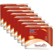 Tranquility Premium ATN Disposable Briefs with Tabs, Overnight Protection Superabsorbent Core for Leak-Free and Full-Fit Comfort, Medium, 96ct Case