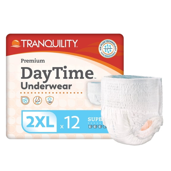 Tranquility Premium Daytime Disposable Absorbent Underwear (DAU) - XXL 12 ea
