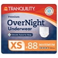 thumbnail image 1 of Tranquility Premium OverNight Disposable Absorbent Underwear, X-Small, Maximum Protection, 88 ct Case, 1 of 11