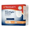 thumbnail image 1 of Tranquility Premium OverNight Disposable Absorbent Underwear, X-Small, Maximum Protection, 88 ct Case, 1 of 10