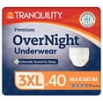 thumbnail image 1 of Tranquility Premium OverNight Disposable Underwear Pull On with Tear Away Seams 3X-Large, 2119, 65, 40 Ct, 1 of 11