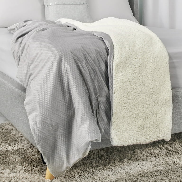 Tranquility Sherpa 15lb Weighted Blanket Gray Walmart