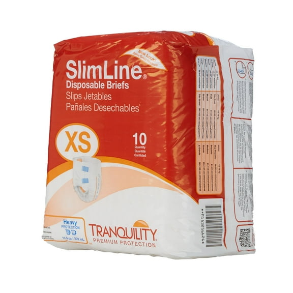 Tranquility Slimline X-Small Disposable Briefs, 10 count
