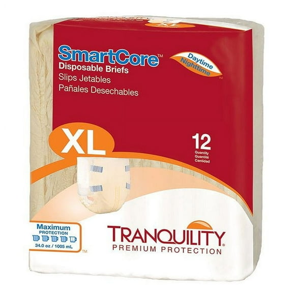 Tranquility SmartCore Adult Incontinence Brief XL Heavy Absorbency Breathable, 2314, Maximum, 72 Ct