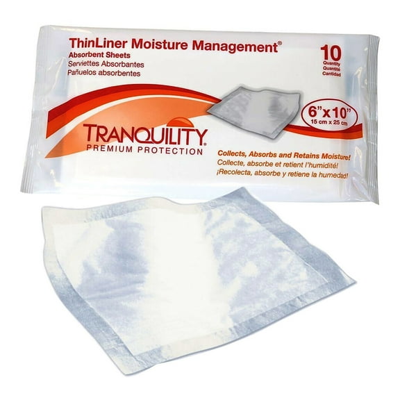 Tranquility ThinLiner, Skin Fold Management Sheets, 6 in x 10 in, 200 Ct