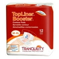 thumbnail image 1 of Tranquility TopLiner® Disposable Absorbent Booster Contour Pads for Bowel Incontinence - Contour (21.5" x 13.5") - 12 ct, 1 of 7