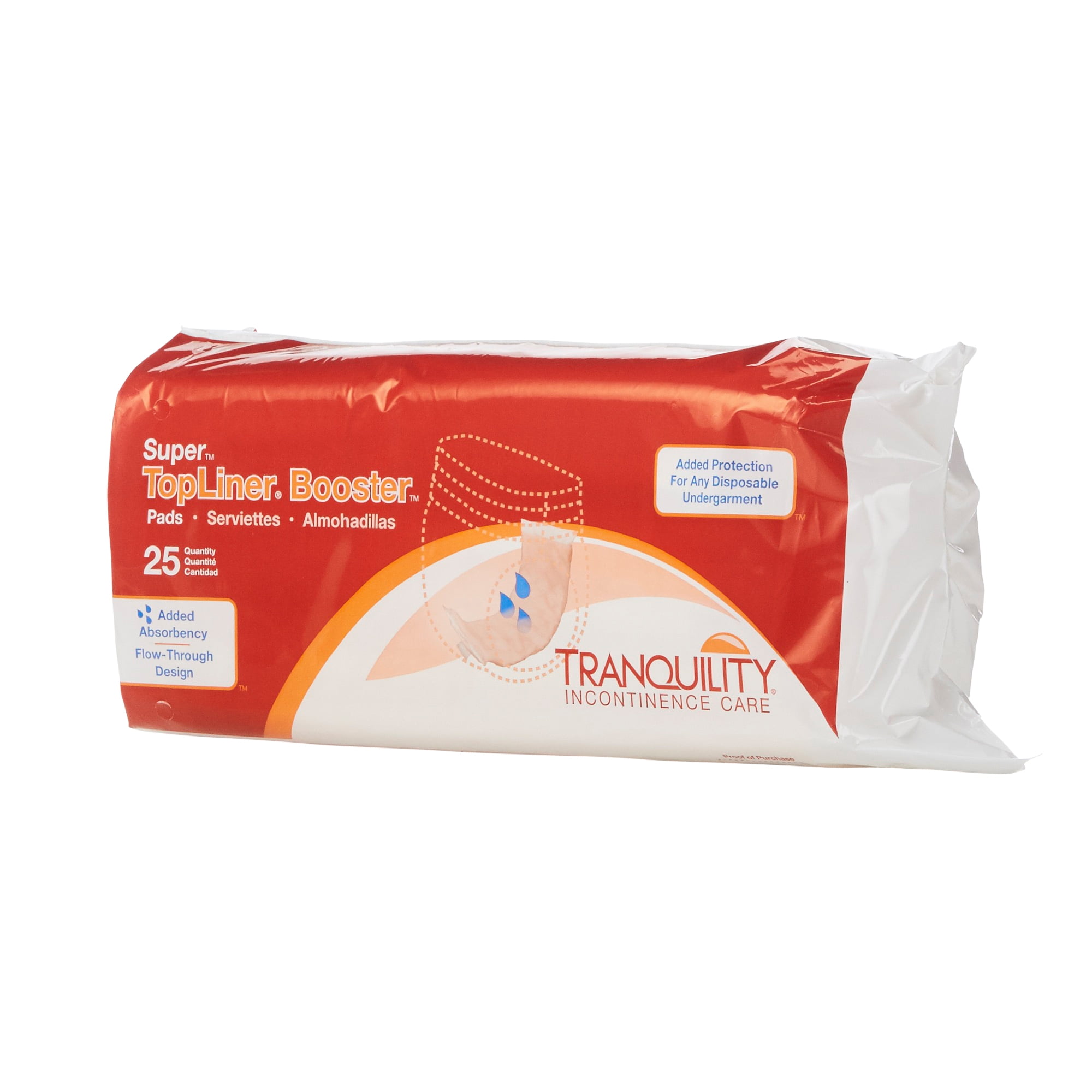 Tranquility TopLiner Unisex Booster Pad FlowThrough Pad 41/4 X 15