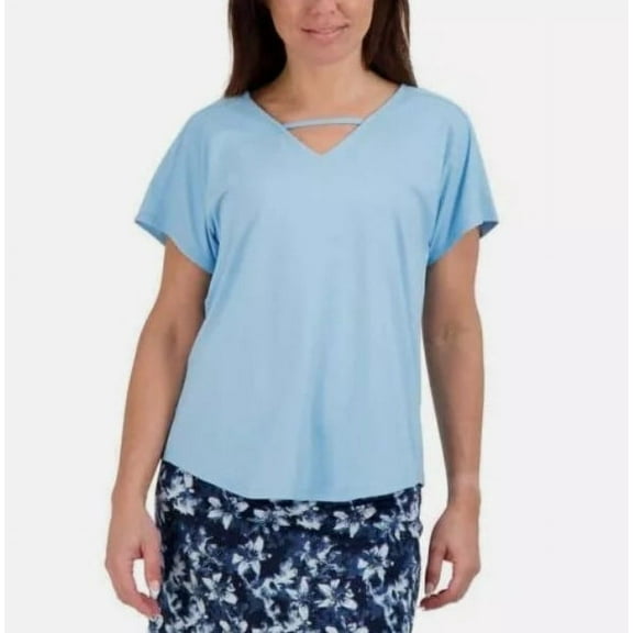 Tranquility by Colorado Clothing Ladies' Size Small Short Sleeve Top, Sky Blue