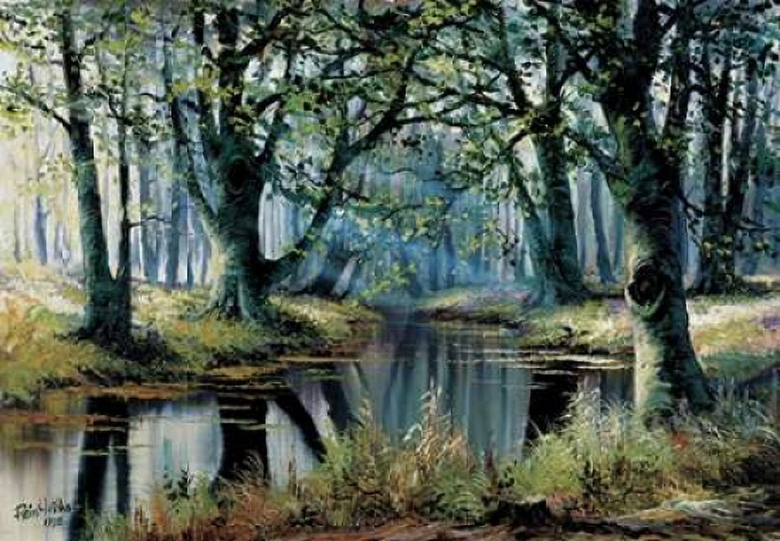 Tranquillity by the trees Canvas Art - Reint Withaar (20 x 28)