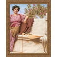 thumbnail image 1 of Tranquillity [detail: right] 28x36 Large Gold Ornate Wood Framed Canvas Art by John William Godward, 1 of 2
