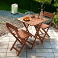 thumbnail image 1 of Tranquillo 3-Piece Foldable Eucalyptus Wood Bistro Set – Weather-Resistant Patio Table & Chairs for Small Outdoor Spaces​, 1 of 9