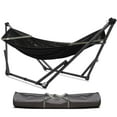 thumbnail image 1 of Tranquillo Uniki Folding Hammock Stand, Steel, 113.4 in, Black, 1 of 10