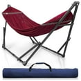 thumbnail image 1 of Tranquillo Universal 106.5" Double Hammock with Adjustable Stand & Bag, Red, 1 of 11