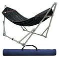 thumbnail image 1 of Tranquillo Universal 106" Double Hammock w/Adjustable Stand and Bag, Black, 1 of 12