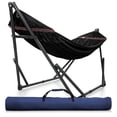thumbnail image 1 of Tranquillo Universal 116" Double Hammock with Adjustable Stand & Bag, Black, 1 of 12