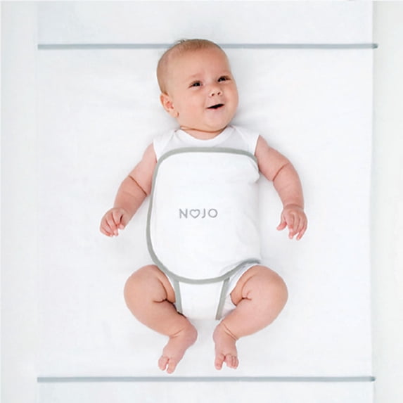 NoJo Safe Sleep Swaddle Blanket for Crib Safety for Newborns and Infants – Safe, Anti-Rollover Blanket, White