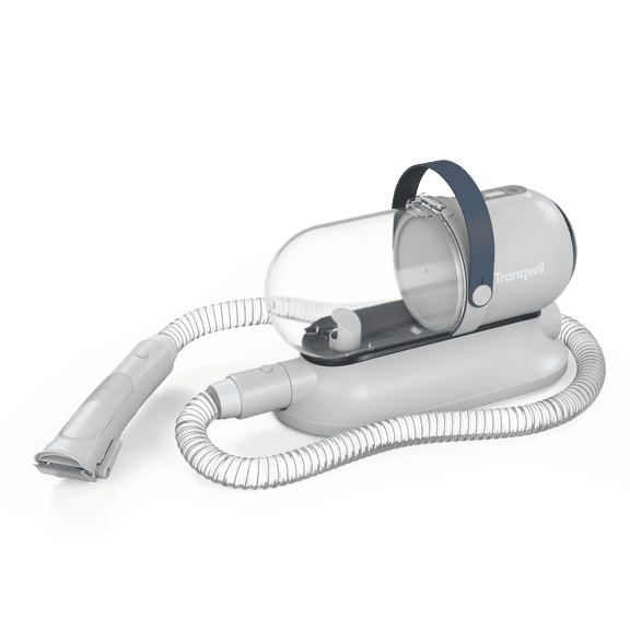 Tranqwil Pet Grooming Vacuum Kit  3-in-1 Grooming, Deshedding, and Vacuuming for Cleaner Pets and Homes with Powerful Suction and Multiple Attachments