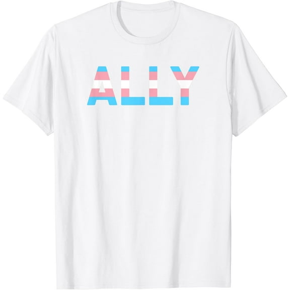 Trans Ally Shirt Support Transgender Pride T-Shirt Parade T-Shirt100% pure cotton white short-sleeved T-shirts for men and women