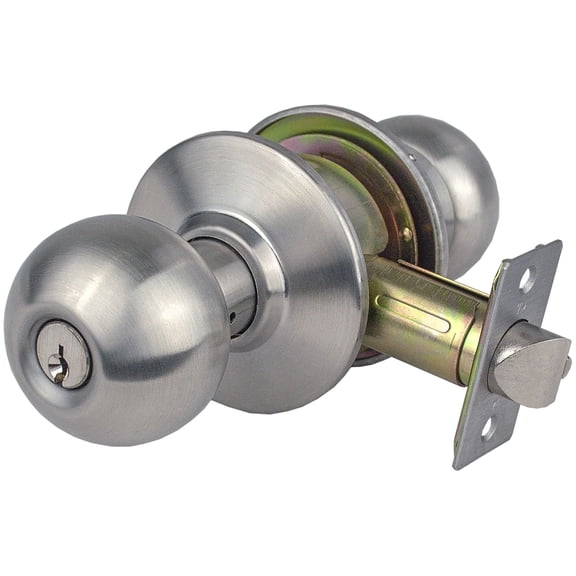 Trans-Atlantic Co. SVB Series Commercial Knob Grade 2 Entry Function in Satin Stainless Steel Finish