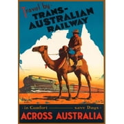 Trans Australian Railway, Vintage Travel Poster Poster Vintage Style Wall Decor, Poster Only