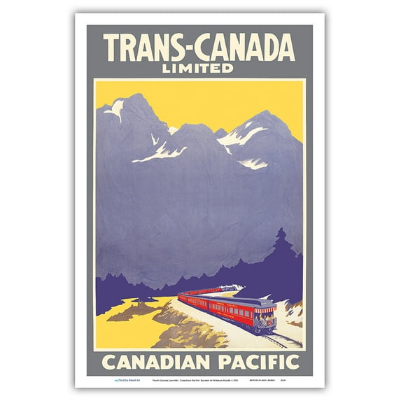 Trans-Canada Limited - Canadian Pacific Railway - Vintage Railroad Travel Poster by Norman Fraser c.1925 - Master Art Print (Unframed) 12in x 18in