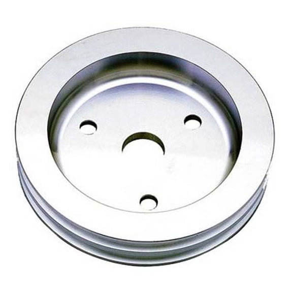 Trans Dapt 6057 SBC Aluminum LWP Double Crankshaft Pulley Fits select: 1976-1982,1984-1985 CHEVROLET CORVETTE