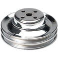 thumbnail image 1 of Trans-Dapt 8301 TDP8301 W/P PULLEY DBL SBF CHRM Fits select: 1966 FORD MUSTANG, 1966 FORD GALAXIE, 1 of 2