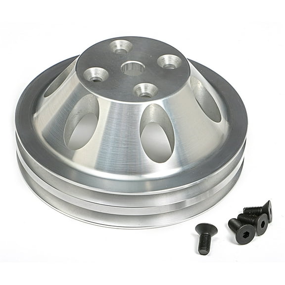 Trans-Dapt 9483 TDP9483 W/P PULLEY DBL ALUM SBC Fits select: 1976-1982,1984-1985 CHEVROLET CORVETTE