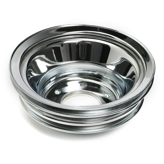 Trans-Dapt 9724 TDP9724 CRK PULLEY TRPL BBC LWP CH Fits select: 1972-1975 CHEVROLET MONTE CARLO, 1972-1974 CHEVROLET CORVETTE