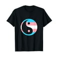 thumbnail image 1 of Trans Flag Yin Yang Transgender T-Shirt, 1 of 5