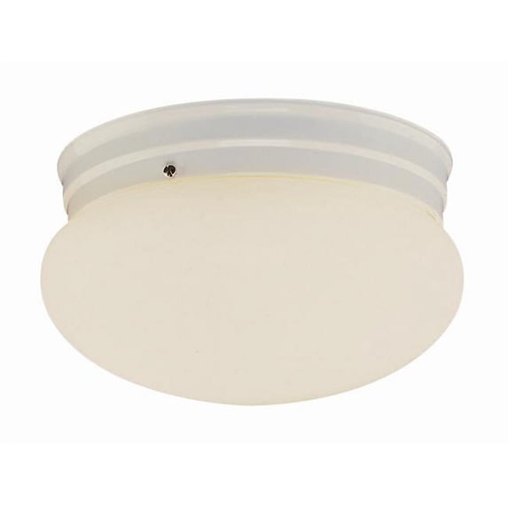 Trans Global Lighting PL-3620 WH Energy Efficient 1 Light Mushroom Flushmount - White
